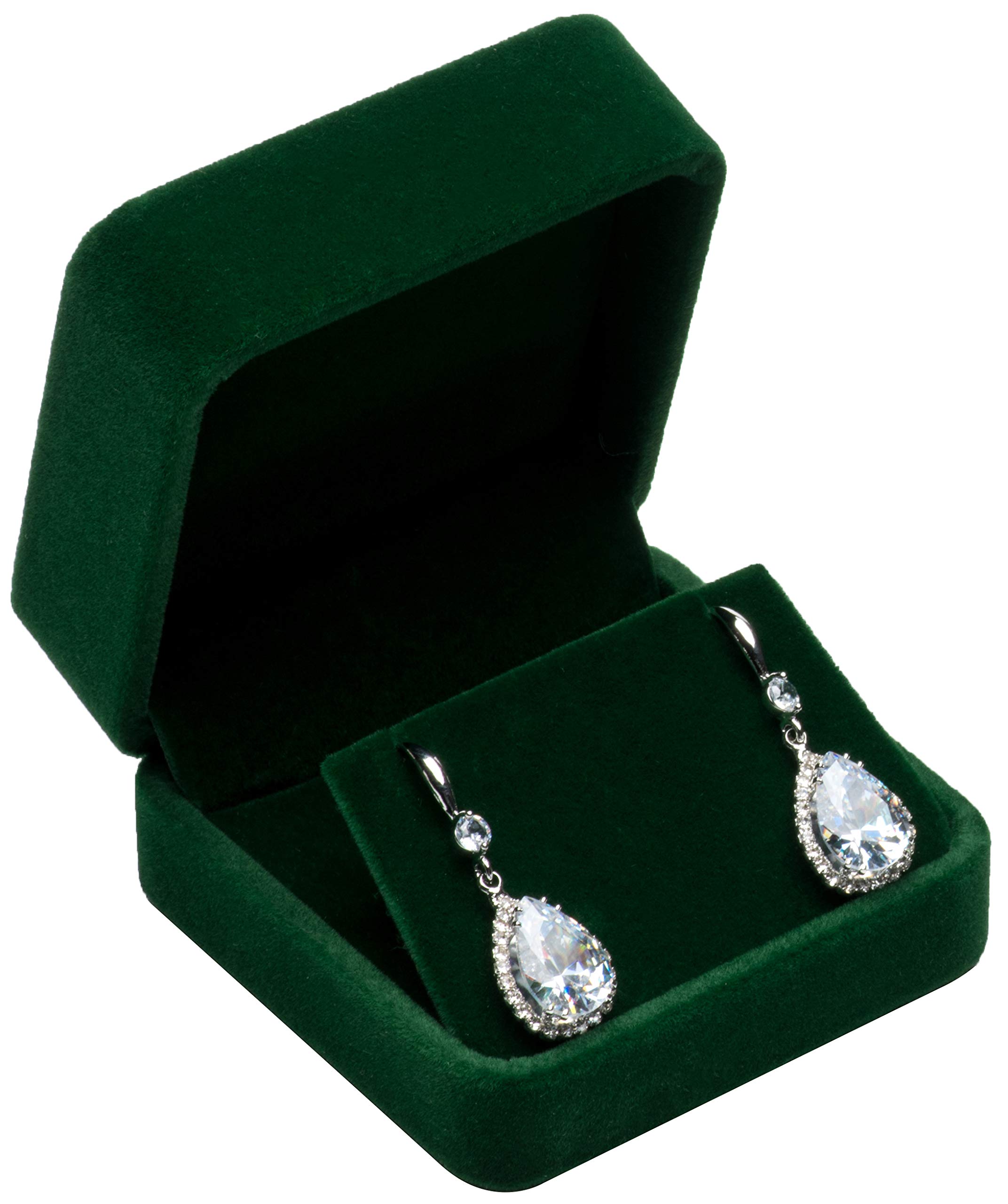 Amazon.com: Giftop Velvet Earring Gift Boxes Jewelry Box (Green